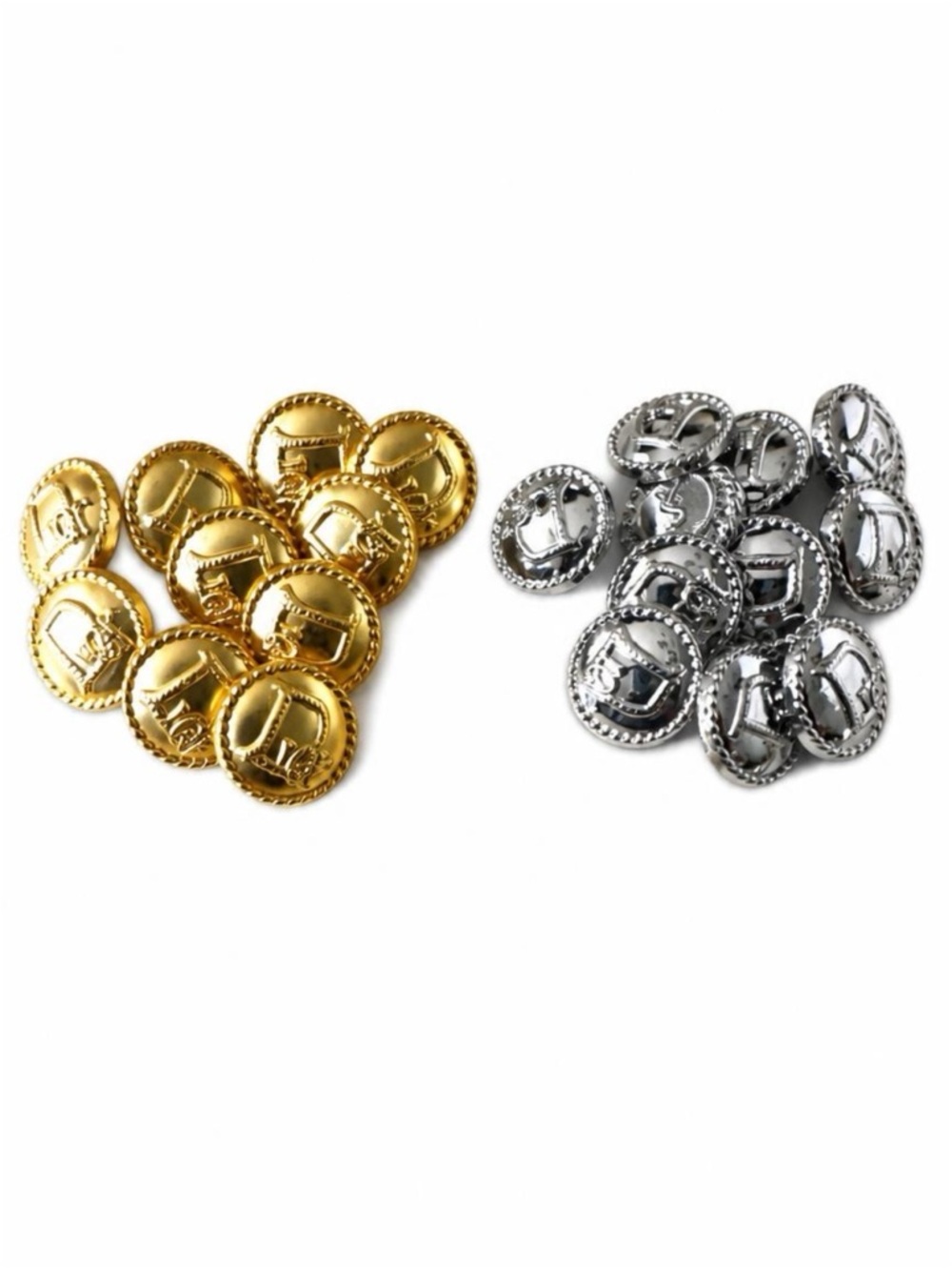 20 in total Gold and Silver Decorative Buttons - Set of Metal Fashion Buttons